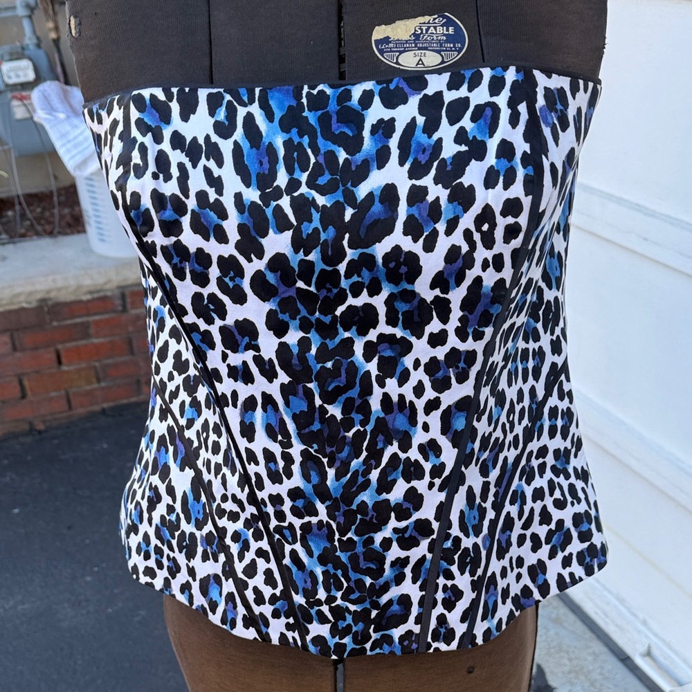 Leopard Print Strapless Top